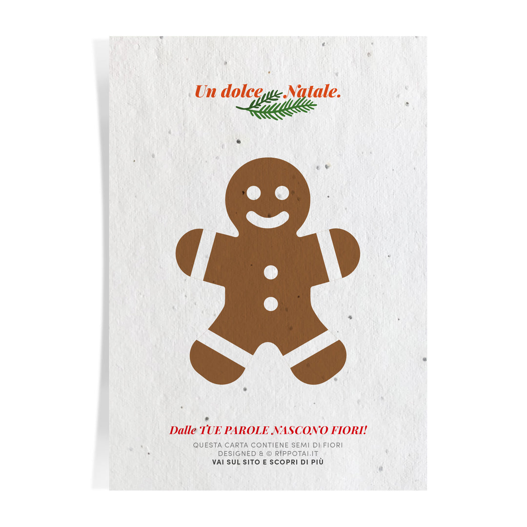 8 cartes de vœux de Noël en semi-papier : L'amour pour la planète grandit avec chaque mot