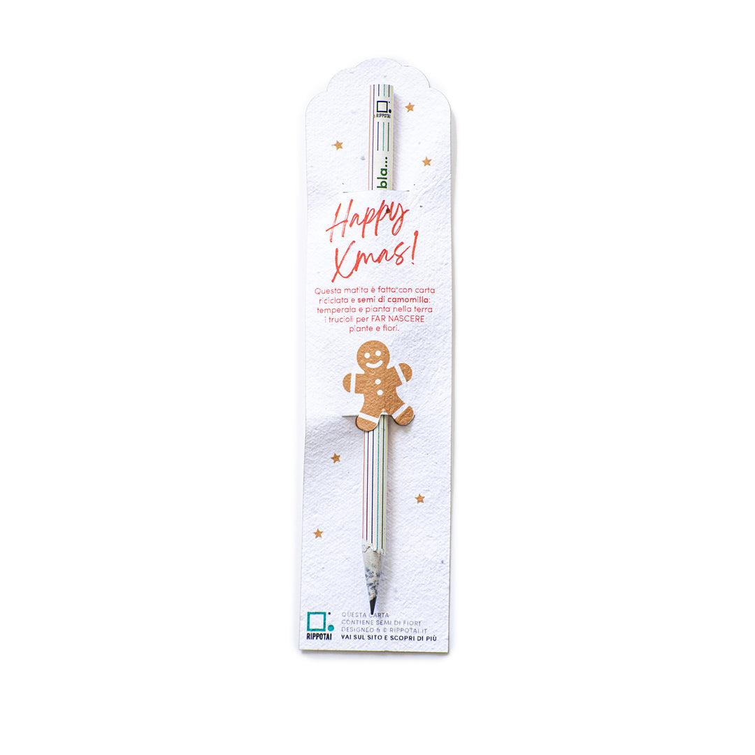 Kit of 3 Christmas-themed plantable pencils: Write, Sharpen and Cultivate Your Creativity