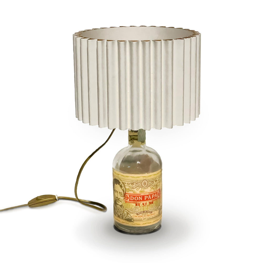Lampshade for unused glass bottles a DIY idea for sustainable lamps