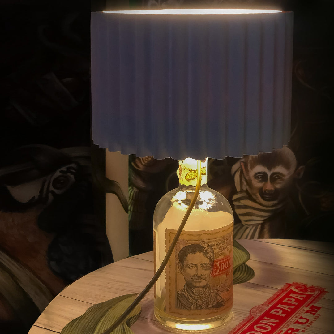 Lampshade for unused glass bottles a DIY idea for sustainable lamps