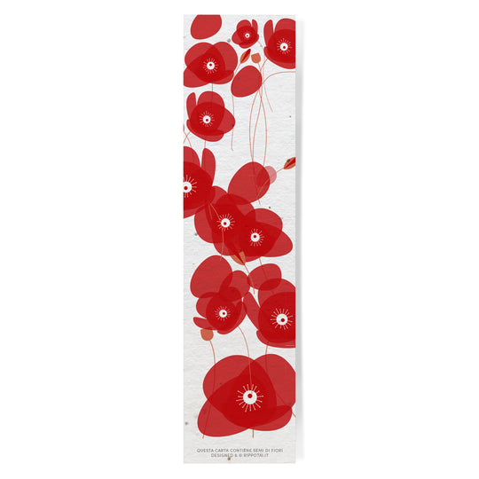 Set of 10 romantic seed paper bookmarks