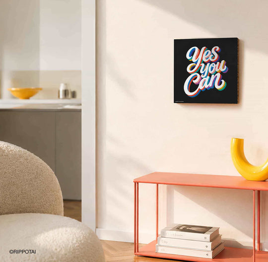 Quadro motivazionale Yes You Can 35x35 cm