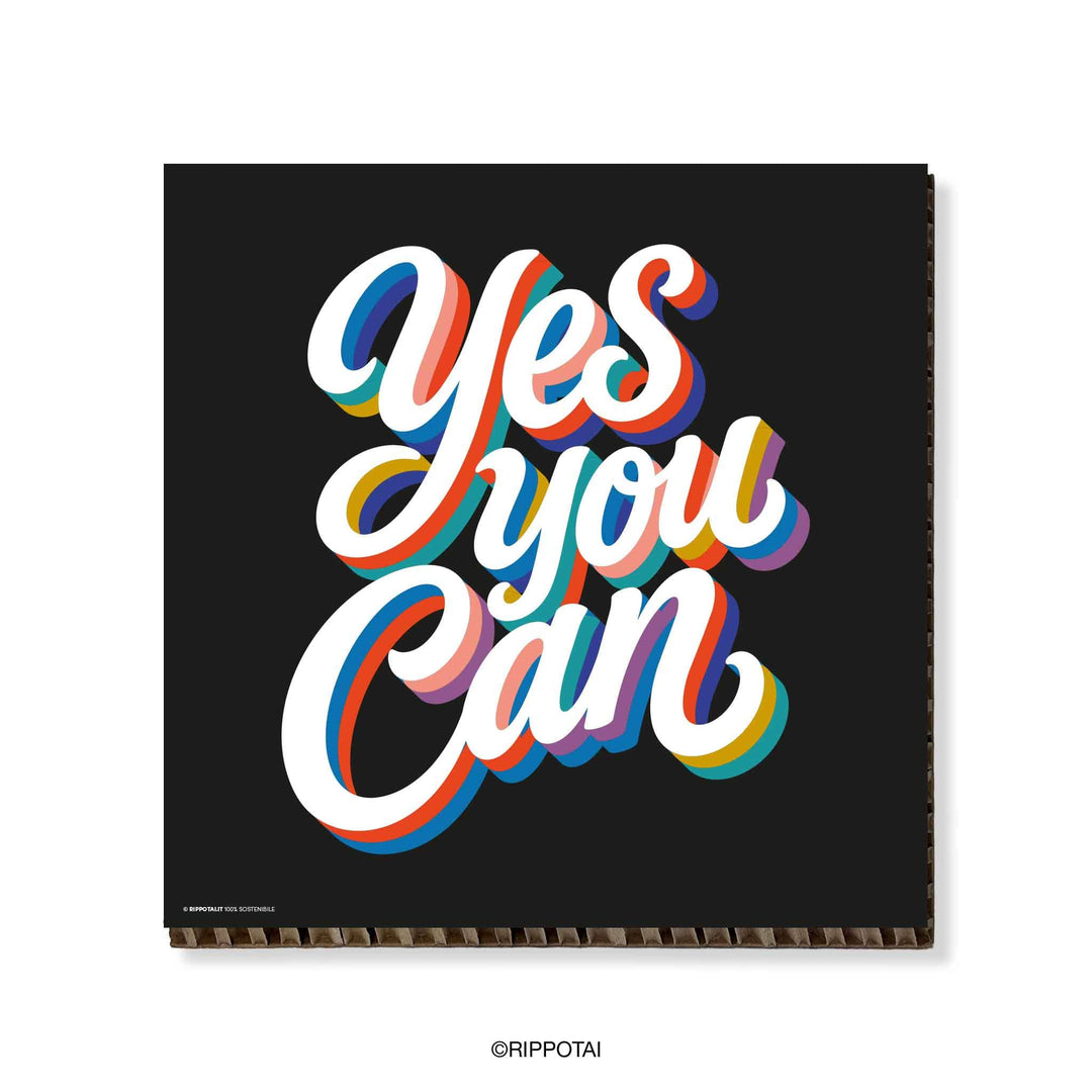 Quadro motivazionale Yes You Can 35x35 cm