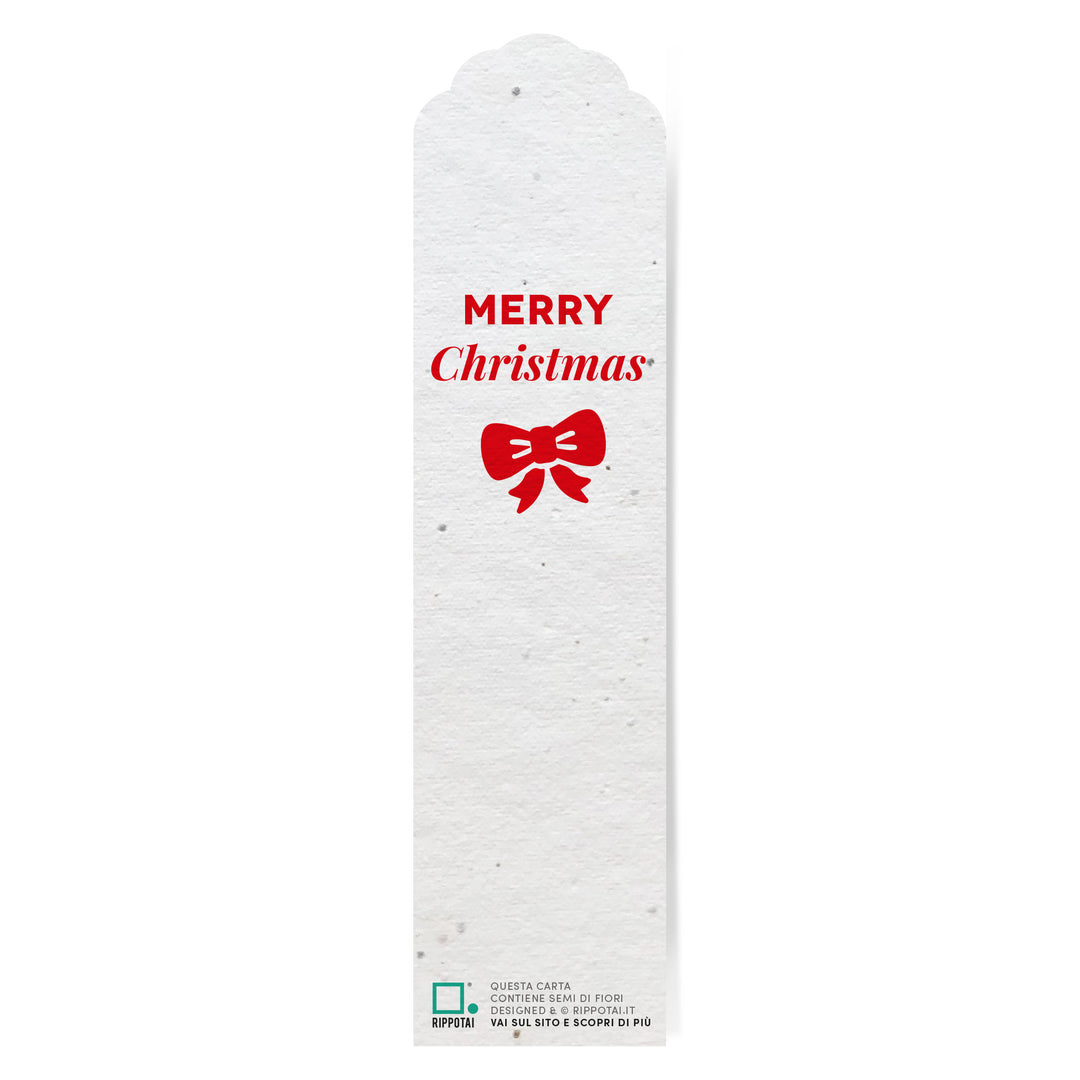 Set of 10 Christmas bookmarks in seed paper