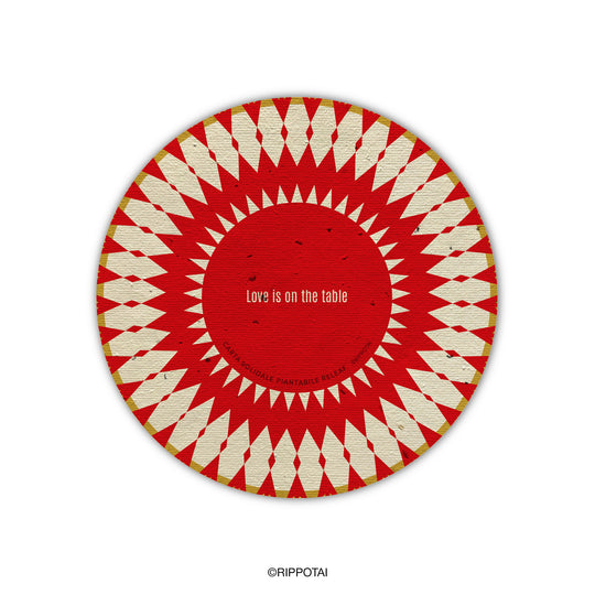 Rippotai sottobicchiere carta piantabile rosso Goldenage