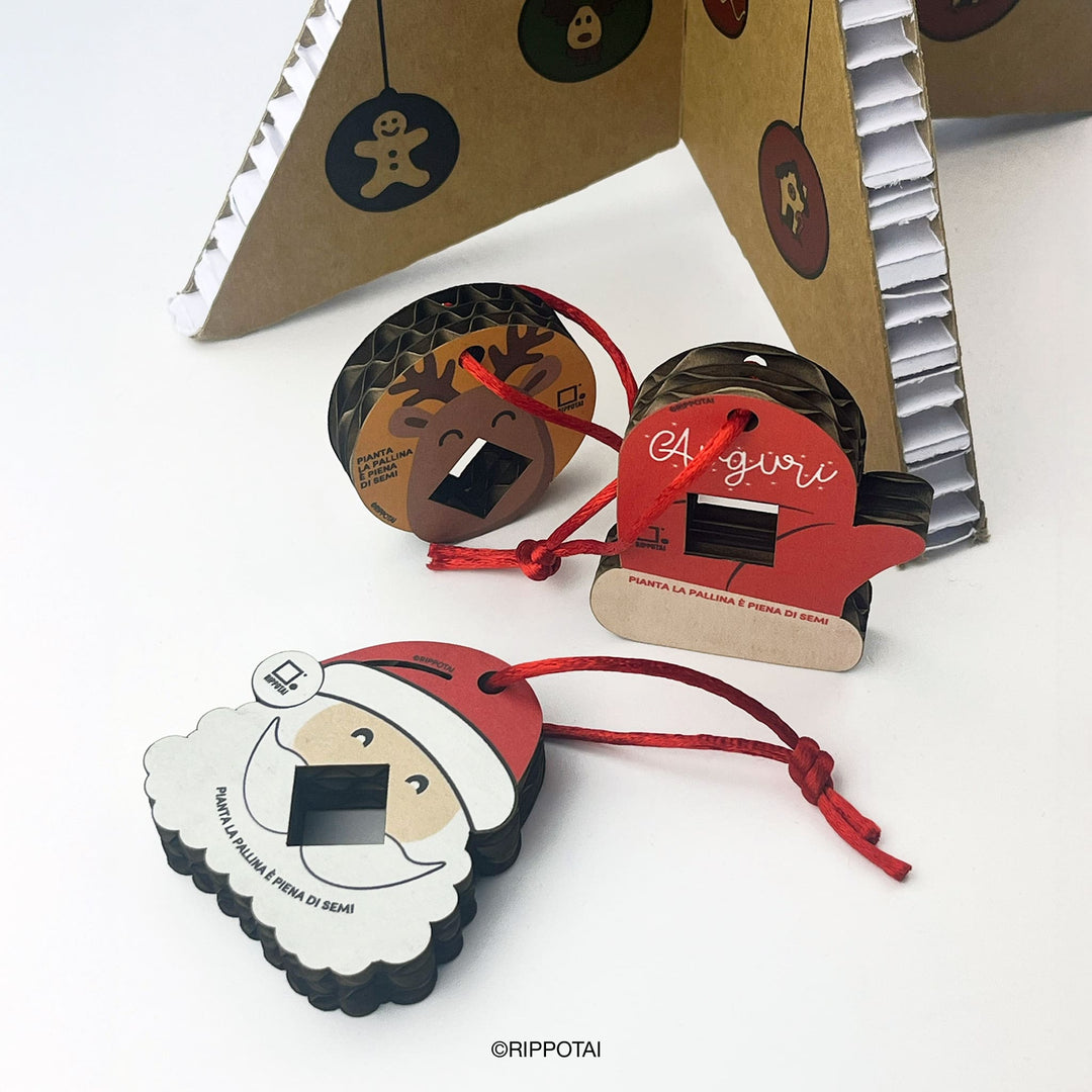 Addobbi Natalizi Ecologici – Kit da 3 con Bombe di Semi