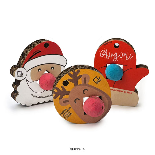 Addobbi Natalizi Ecologici – Kit da 3 con Bombe di Semi