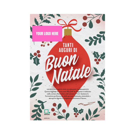Biglietti Auguri di Natale Personalizzati Piantabili con Semi