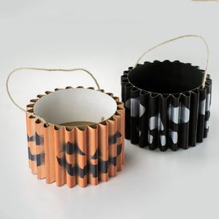 Panier réutilisable en forme de citrouille pour Halloween - Porte-bonbons et abat-jour décoratif