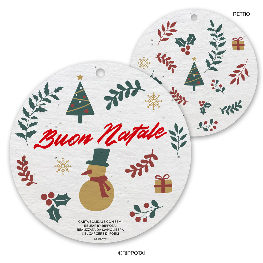 Boules de Noël en semi-papier - Décorez votre arbre et plantez l'avenir