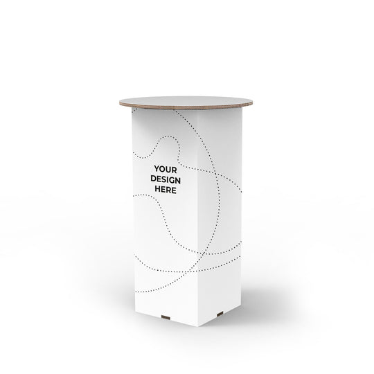 Pedestal display for products, customizable