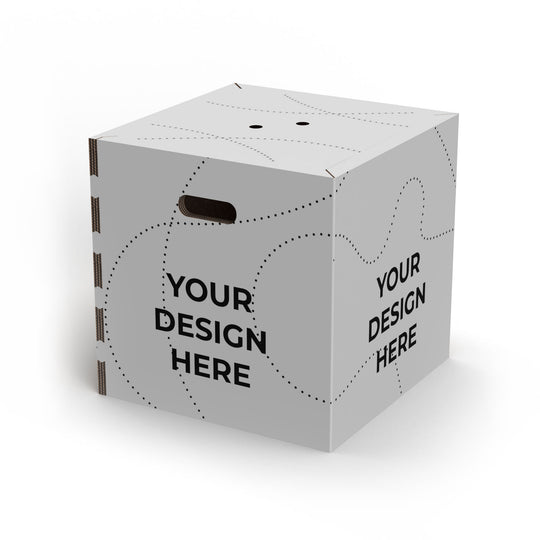 Pouf en carton personnalisé : le cube en carton durable et polyvalent