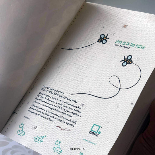 A5 Plantable Notebook "Love Is In The Paper" – Free Shipping