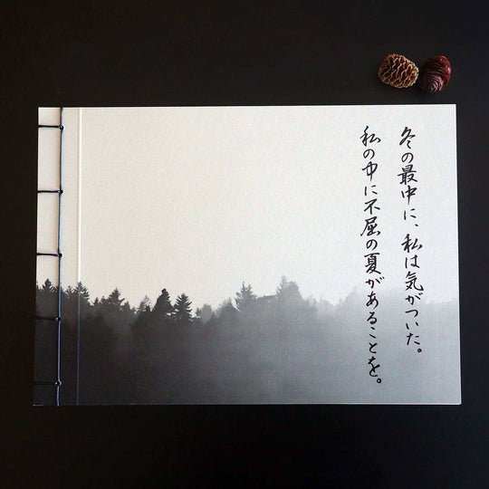 Quaderno GRIGIO A4 a righe con rilegatura Watoji