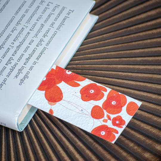 Set of 10 romantic seed paper bookmarks