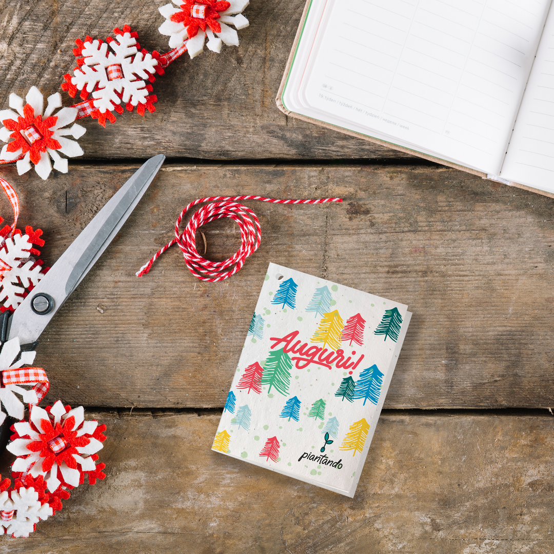 Palline di Natale Solidali con Biglietto Sostieni Progetto SILVA di Piantando