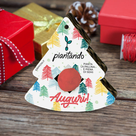 Palline di Natale Solidali con Biglietto Sostieni Progetto SILVA di Piantando