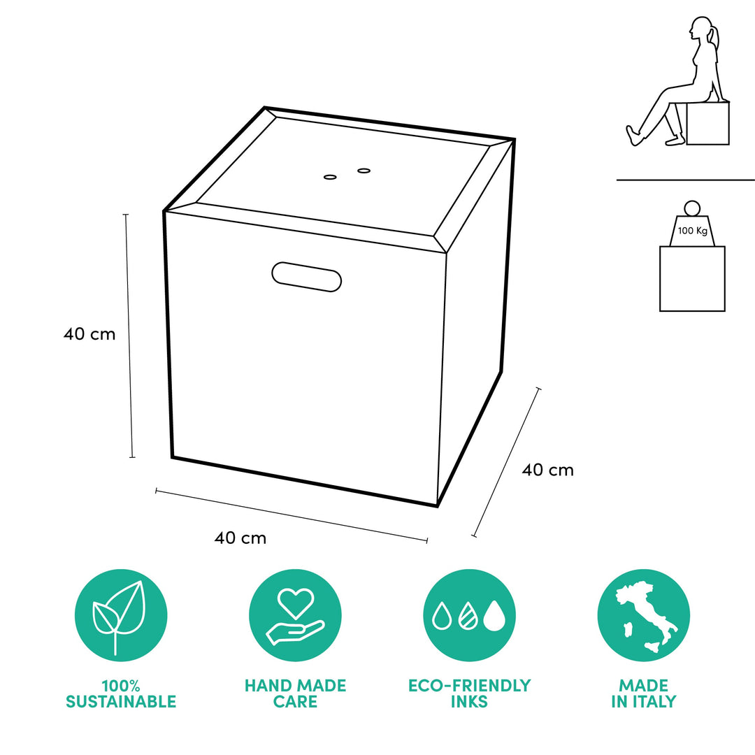 Pouf musicale ecologico Soundpotai 40 cm - Column