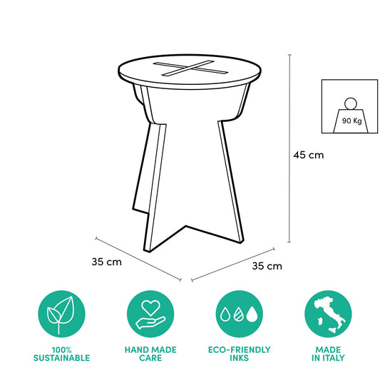 Tabouret écologique Tondo Stoolpotai