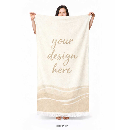 Serviette de plage écologique Rippotai avec fil SEAQUAL®