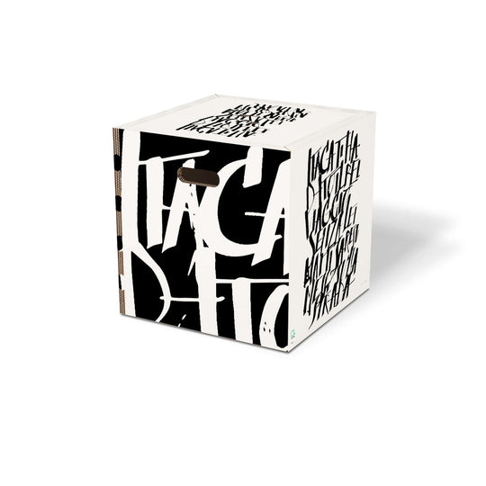 Cubo contenitore colorato di design