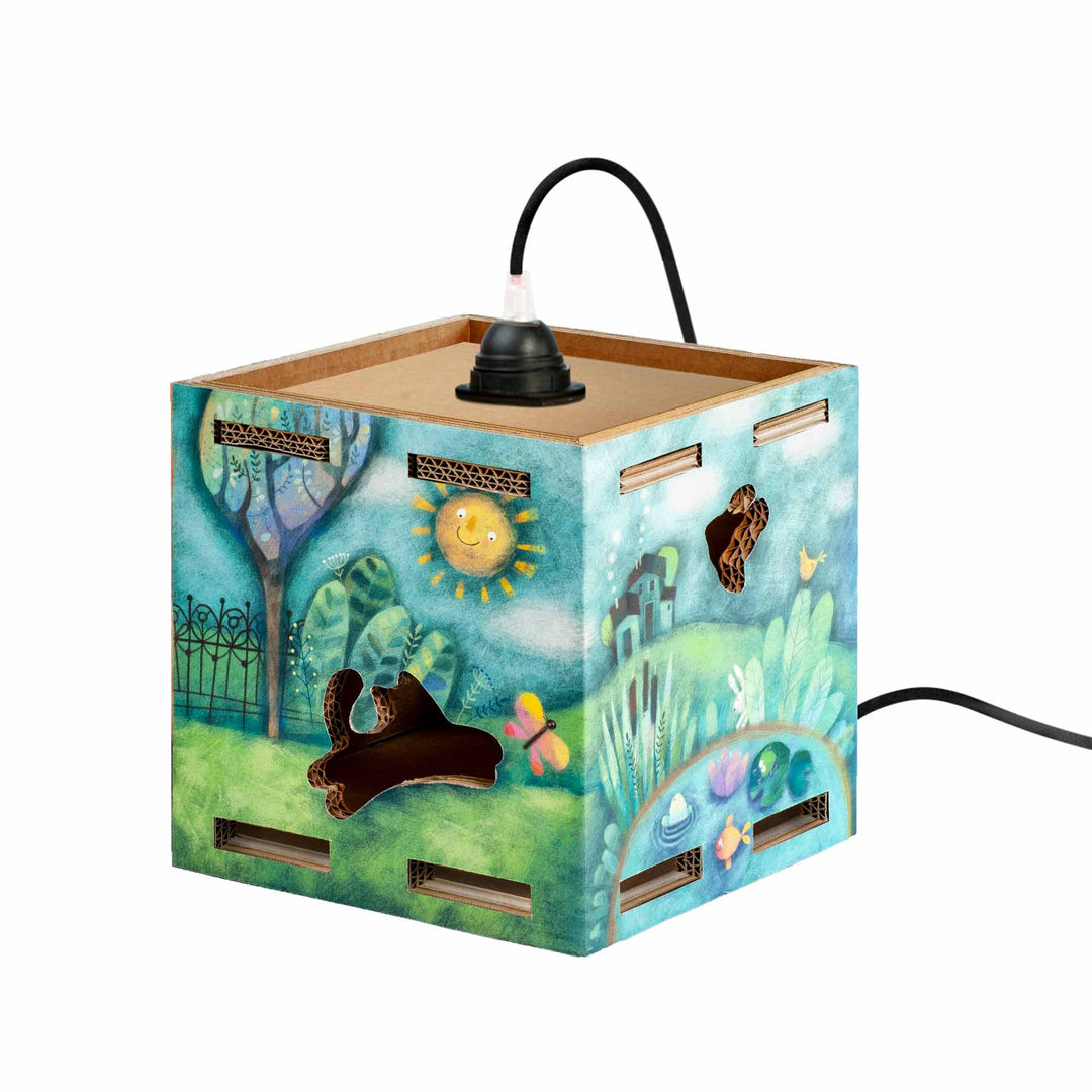 Coffre à jouets Montessori et lampe Playpotai Fairytale