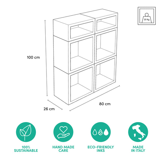 Shelfpotai modular bookcase