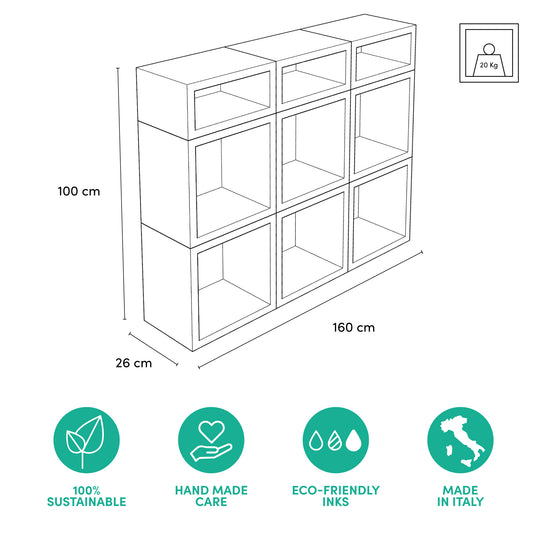 Shelfpotai modular bookcase