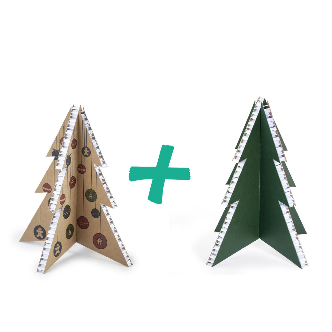 Grüner Mini-Weihnachtsbaum + Pop-Mini-Weihnachtsbaum SPAREN SIE 20 €!