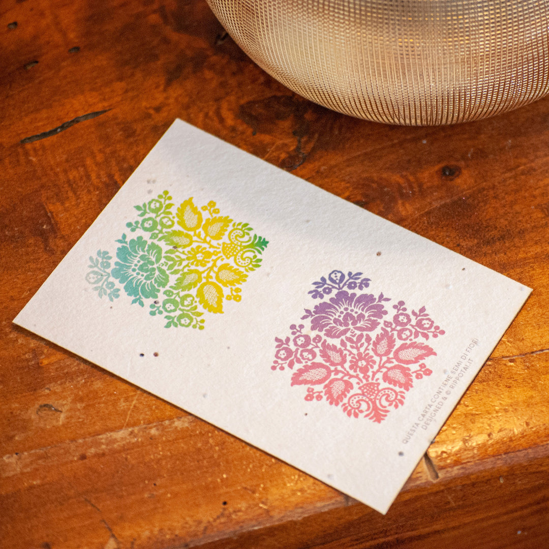 Seedpaper kit of 4 greeting cards and 1 bookmark - My dear friends