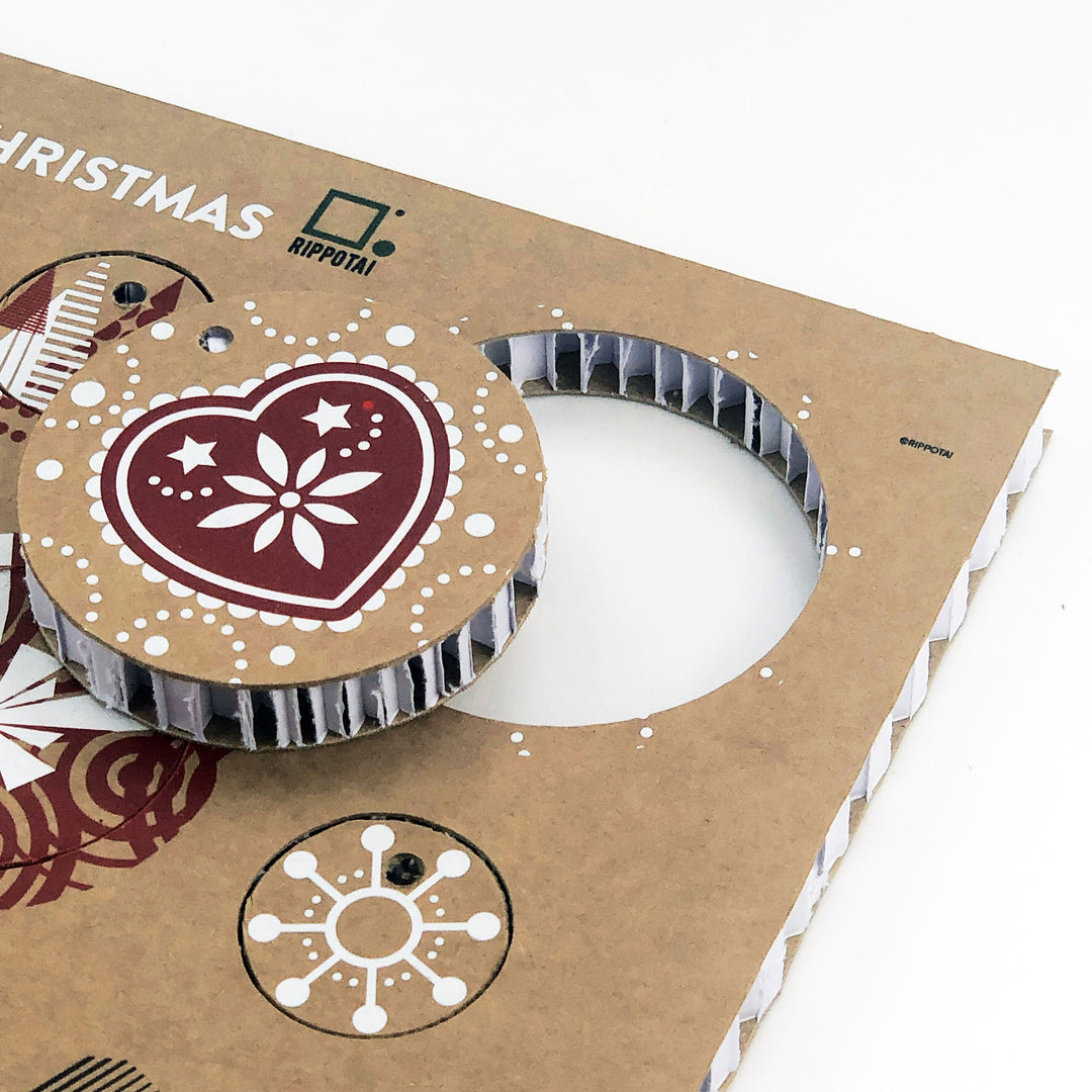 Eco-friendly Chrstimas baubles - romantic patterns - Rippotai Christmas Edition