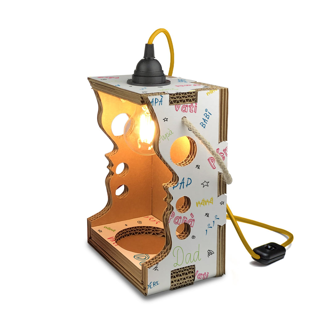 The bottle holder that becomes a Wine Lover design lampshade