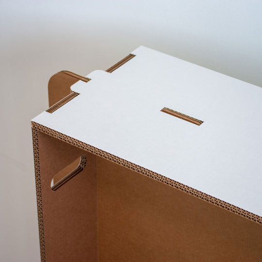 Banchetto promozionale in cartone ecologico personalizzabile per fiere ed eventi