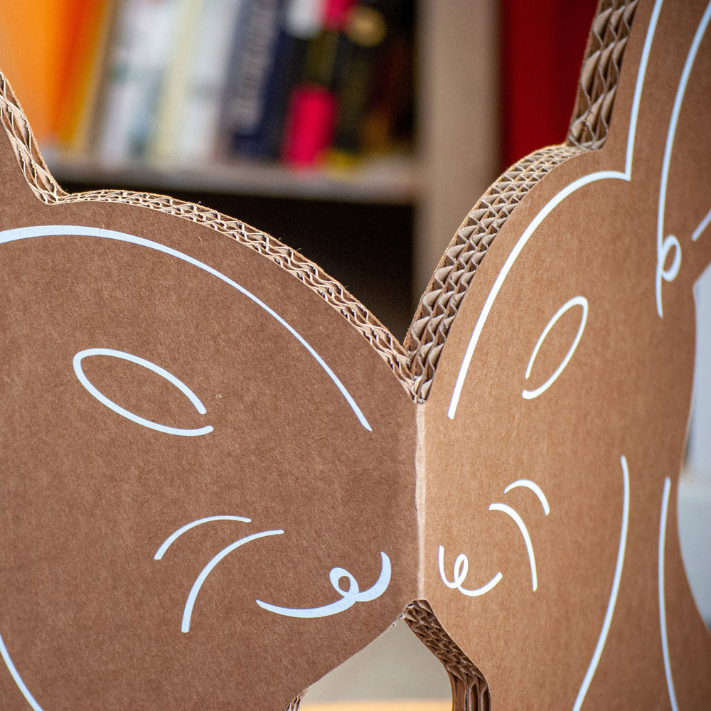 Porte-objets silhouette de lapin, étagère pour présentoirs et vitrines