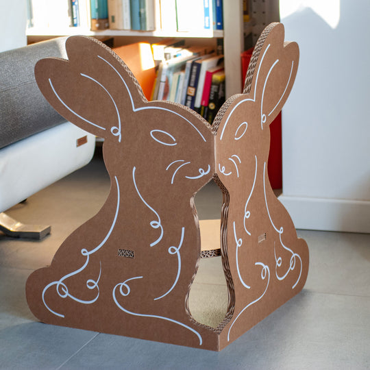 Porte-objets silhouette de lapin, étagère pour présentoirs et vitrines